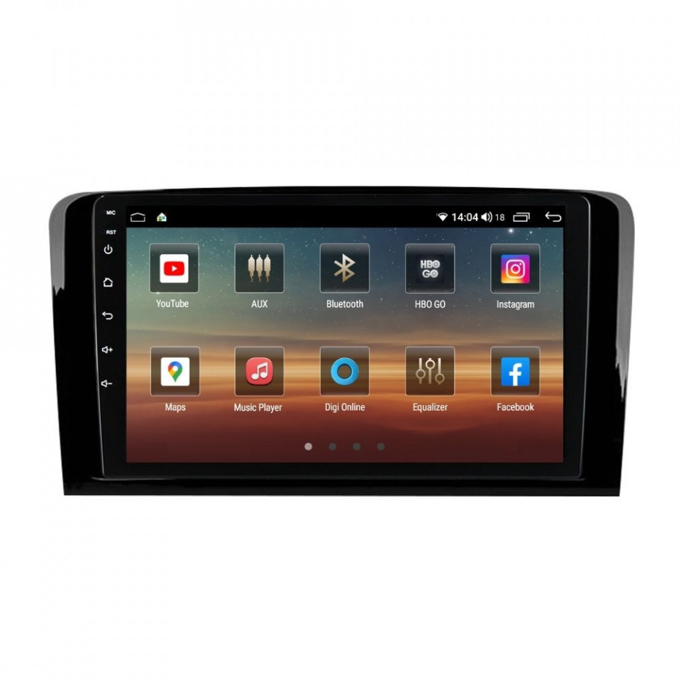 Navigatie dedicata cu Android Mercedes M-Class ML W164 2005 - 2012, 4GB RAM, Radio GPS Dual Zone, Display HD QLED 9