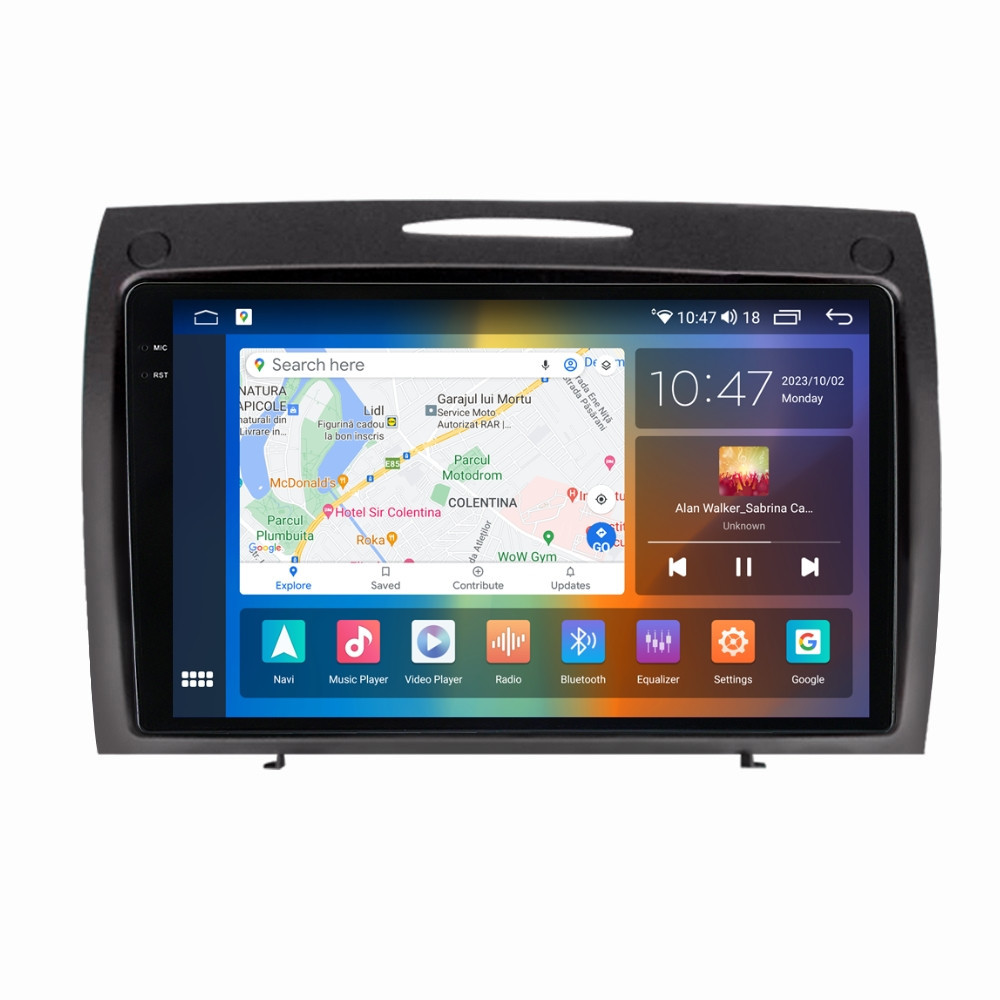 Navigatie dedicata cu Android Mercedes SLK R171 2004 - 2011, 8GB RAM, Radio GPS Dual Zone, Display 2K QLED 9.5