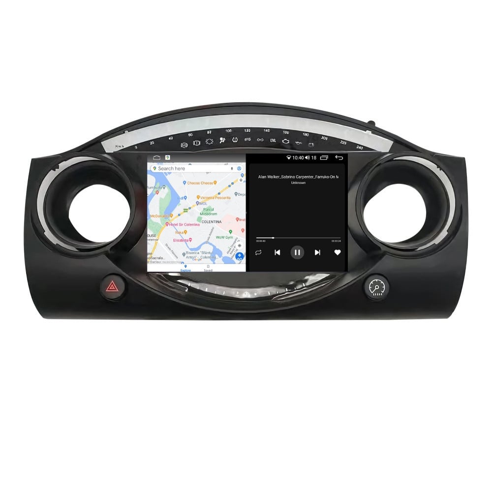 Navigatie dedicata cu Android Mini Cooper / One (R50, R52, R53) 2001 - 2008, 4GB RAM, Radio GPS Dual Zone, Display 2K QLED 9.5