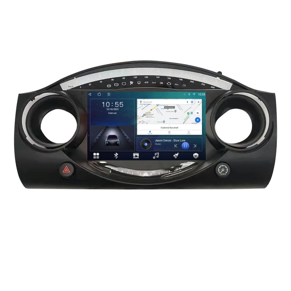 Navigatie dedicata cu Android Mini Cooper / One (R50, R52, R53) 2001 - 2008, 3GB RAM, Radio GPS Dual Zone, Display HD QLED 9