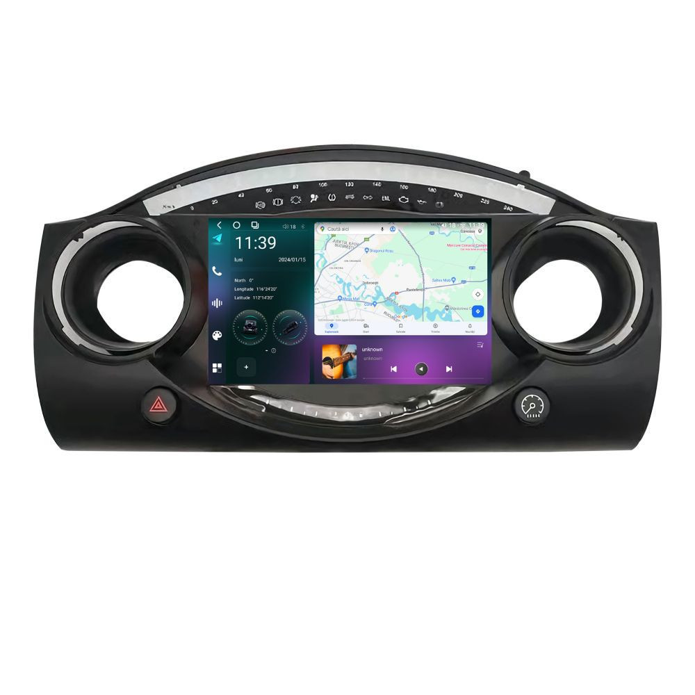 Navigatie dedicata cu Android Mini Cooper / One (R50, R52, R53) 2001 - 2008, 12GB RAM, Radio GPS Dual Zone, Display 2K QLED 9.5