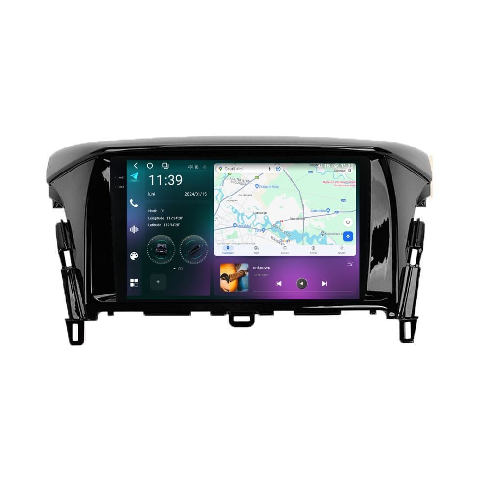 Navigatie dedicata cu Android Mitsubishi Eclipse Cross 2017 - 2020, 12GB RAM, Radio GPS Dual Zone, Display 2K QLED 9.5