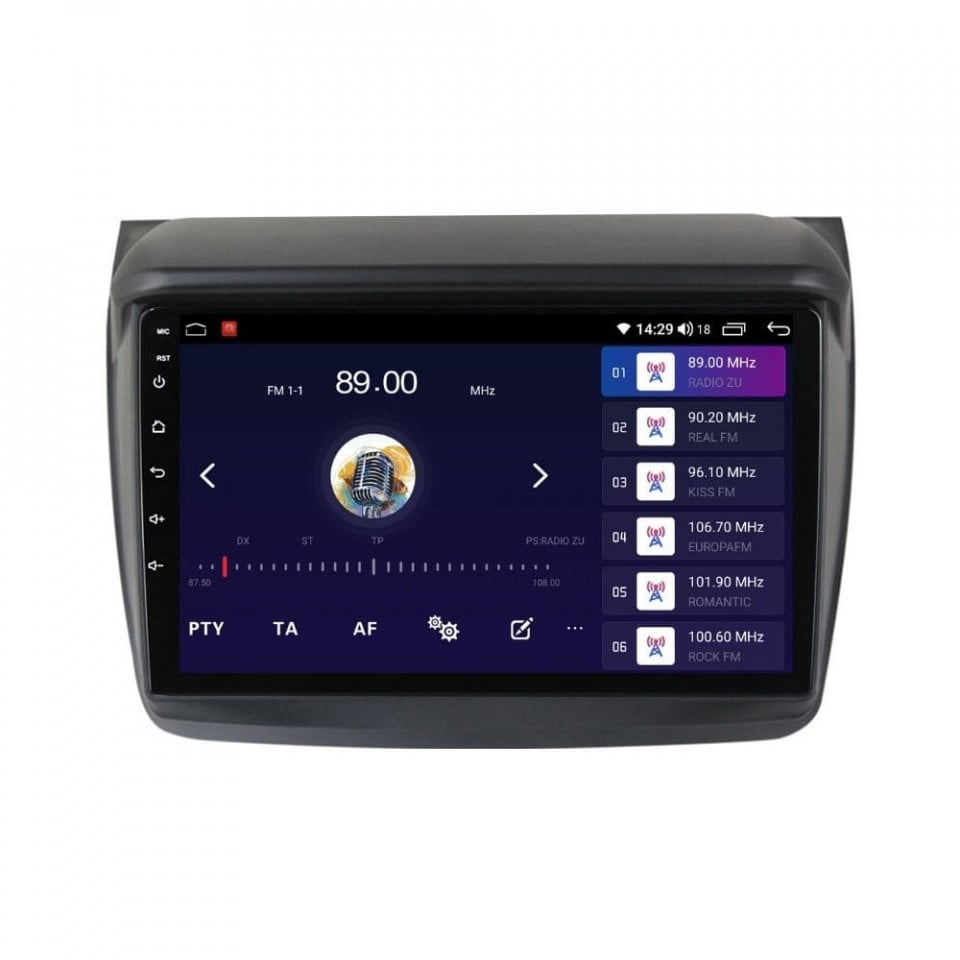 Navigatie dedicata cu Android Mitsubishi L200 2005 - 2015, 8GB RAM, Radio GPS Dual Zone, Display HD QLED 9