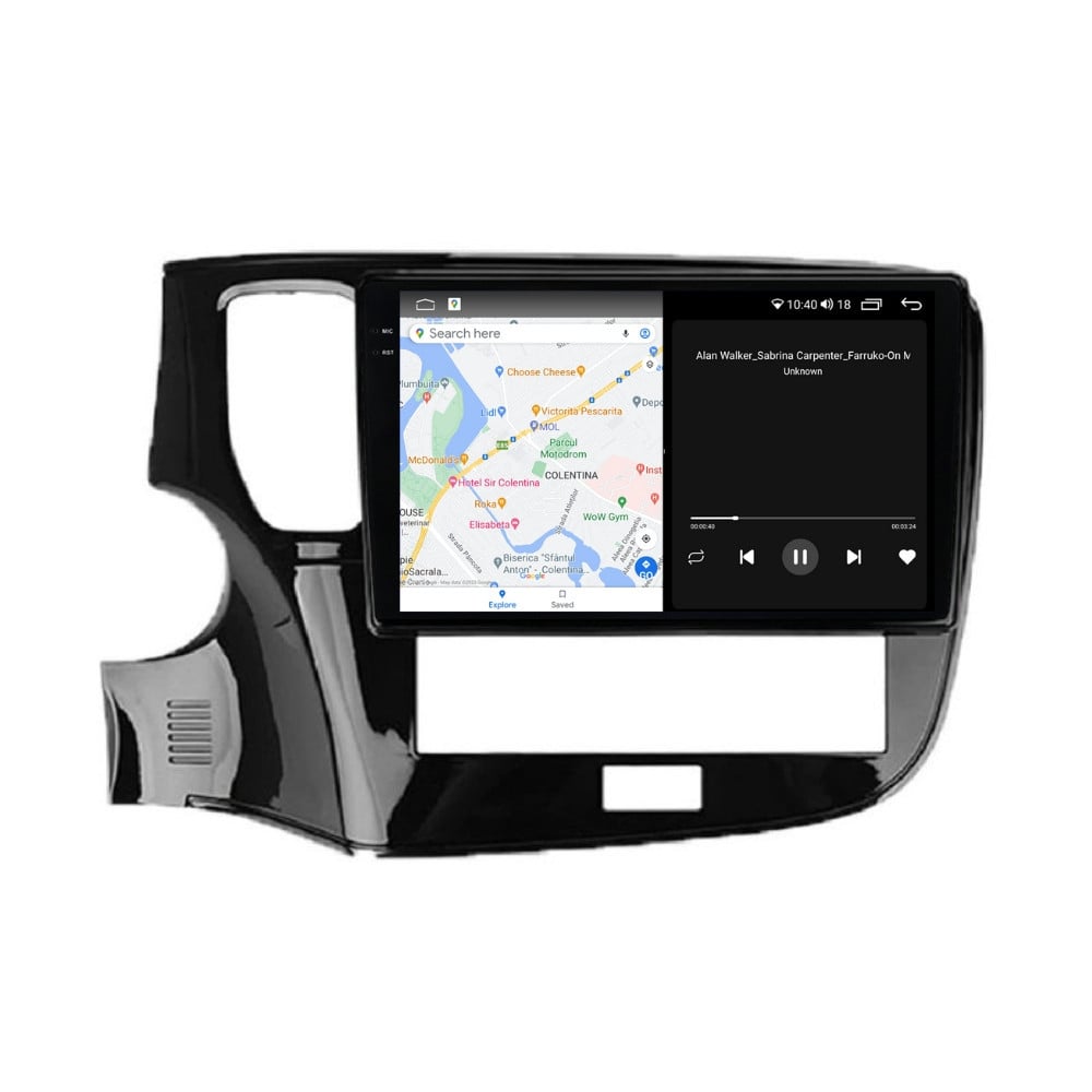 Navigatie dedicata cu Android Mitsubishi Outlander III 2019 - 2021, 4GB RAM, Radio GPS Dual Zone, Display 2K QLED 10.36