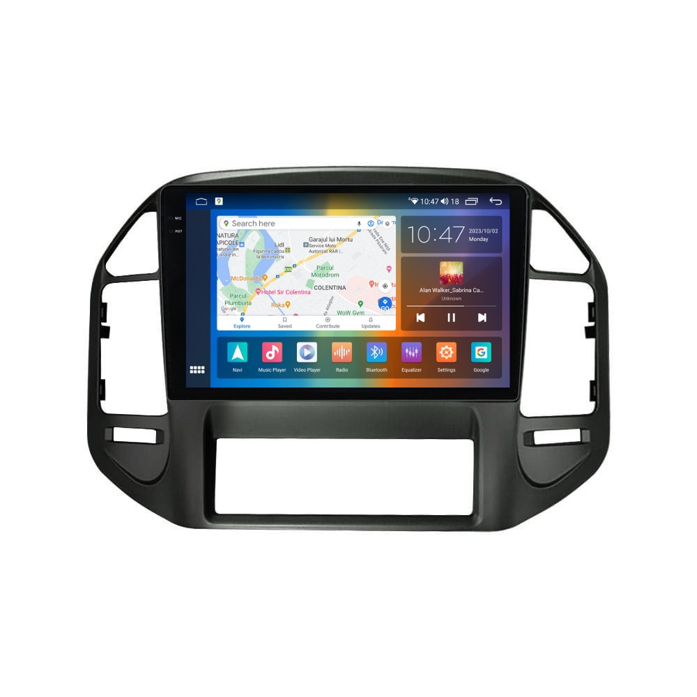 Navigatie dedicata cu Android Mitsubishi Pajero III 2001 - 2006, 8GB RAM, Radio GPS Dual Zone, Display 2K QLED 10.36