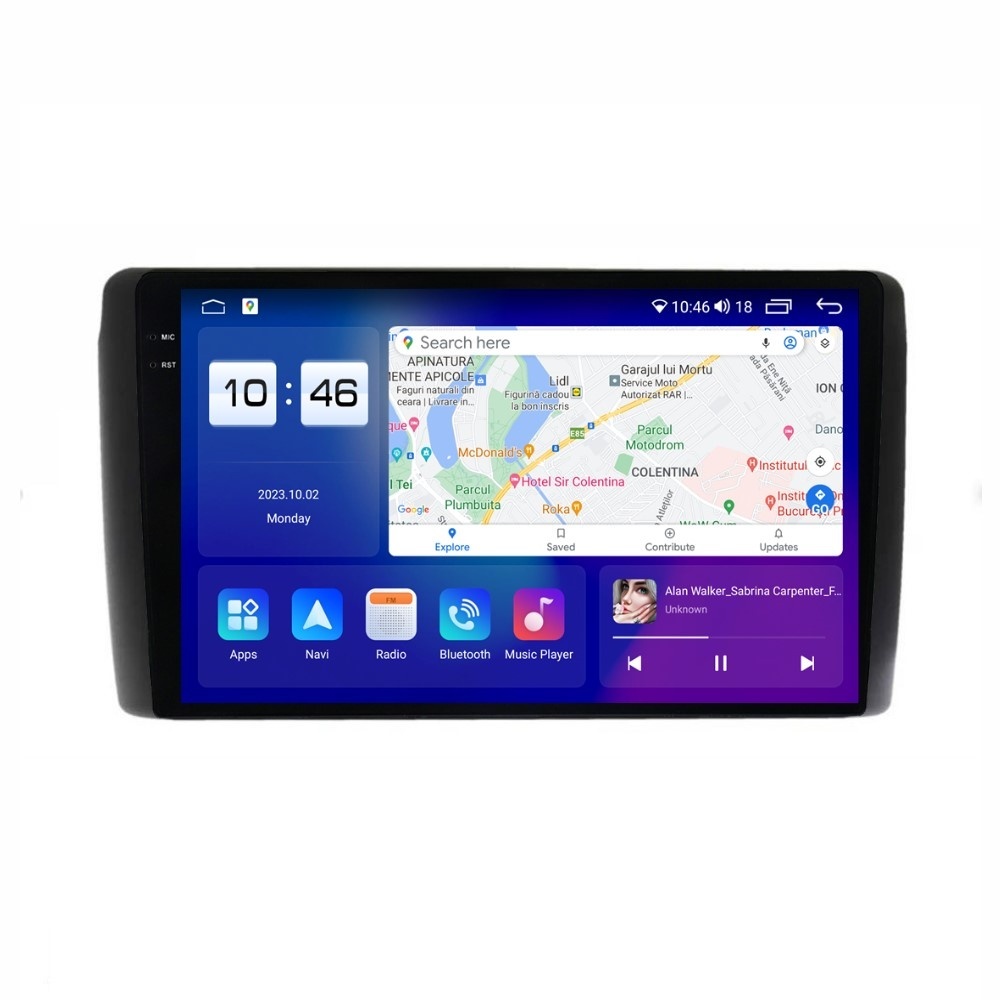 Navigatie dedicata cu Android Nissan Leaf I 2010 - 2017, 8GB RAM, Radio GPS Dual Zone, Display 2K QLED 9.5