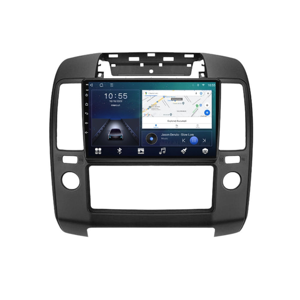 Navigatie dedicata cu Android Nissan Navara D40 2004 - 2014, 2GB RAM, Radio GPS Dual Zone, Display HD QLED 9