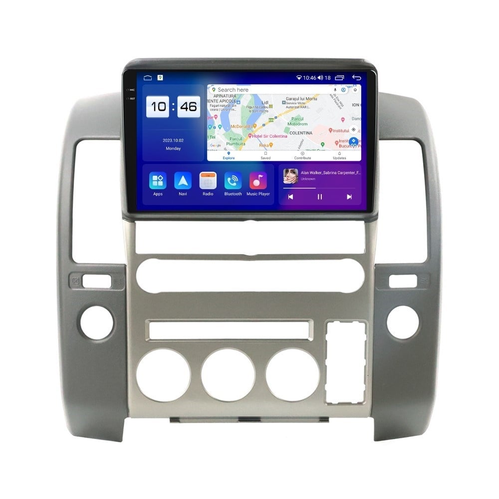 Navigatie dedicata cu Android Nissan Navara D40 2004 - 2014 cu navigatie originala, 4GB RAM, Radio GPS Dual Zone, Display 2K QLED 9.5