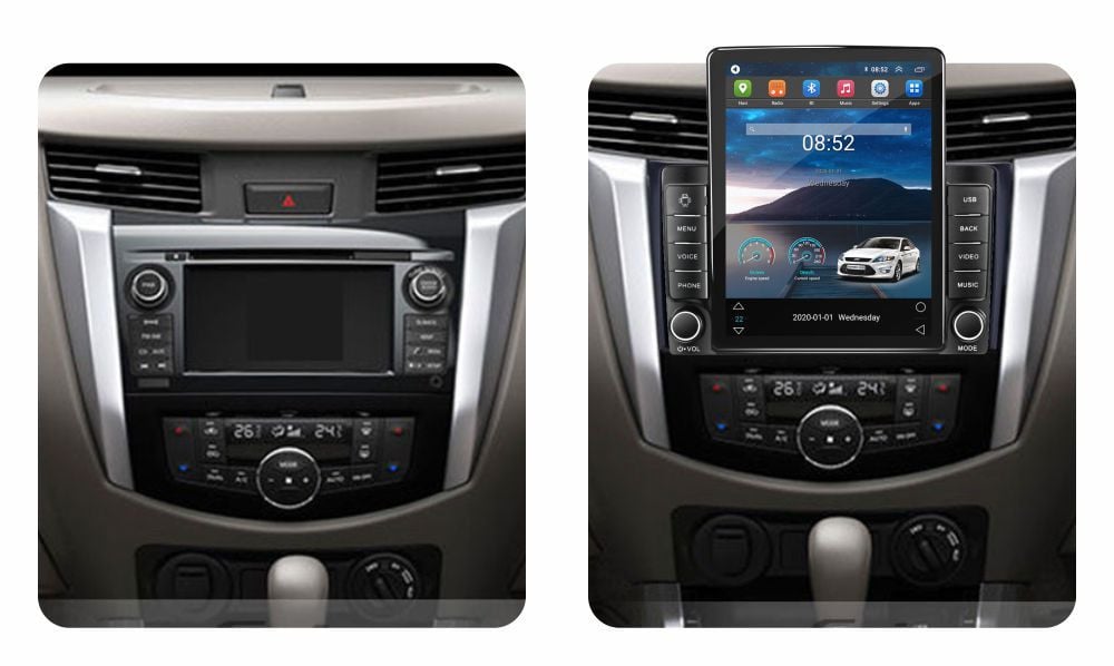 Navigatie dedicata cu Android Nissan Navara / NP300 D23 dupa 2014, 1GB RAM, Radio GPS Dual Zone, Touchscreen IPS 9.7