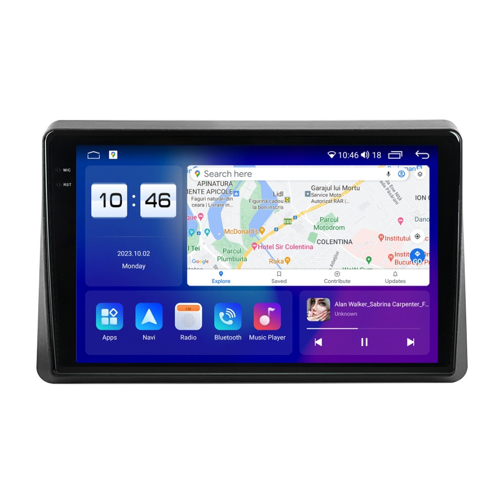 Navigatie dedicata cu Android Opel Movano B 2020 - 2022, 4GB RAM, Radio GPS Dual Zone, Display 2K QLED 10.36