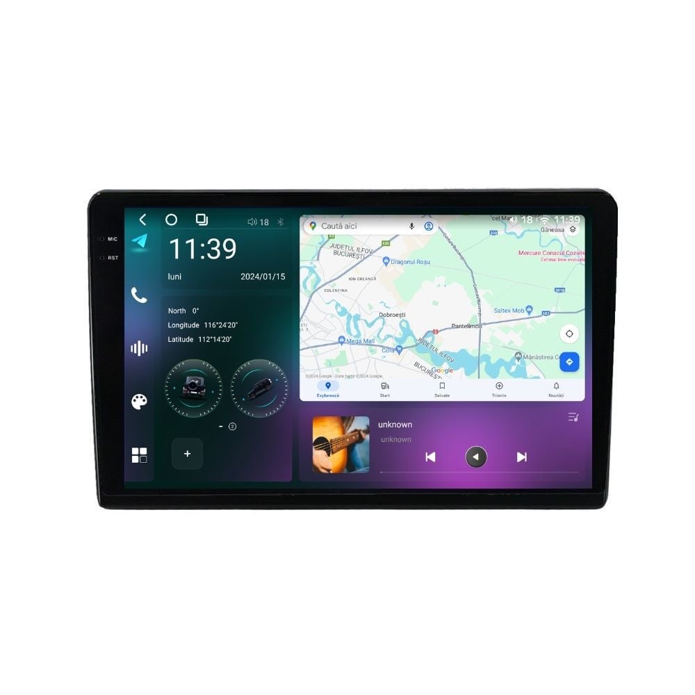 Navigatie dedicata cu Android Opel Vivaro A 2001 - 2010, 12GB RAM, Radio GPS Dual Zone, Display 2K QLED 9.5