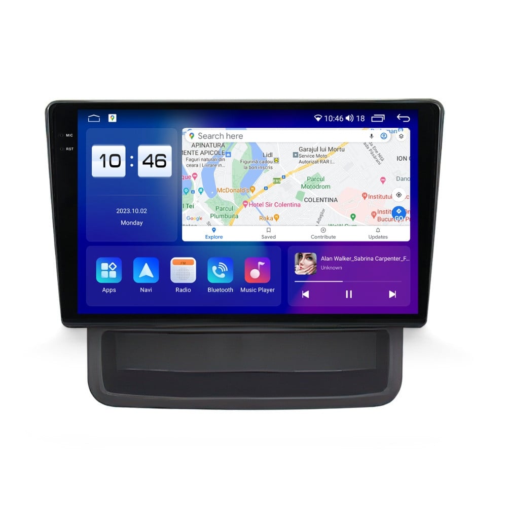 Navigatie dedicata cu Android Opel Vivaro A 2010 - 2014, 8GB RAM, Radio GPS Dual Zone, Display 2K QLED 10.36