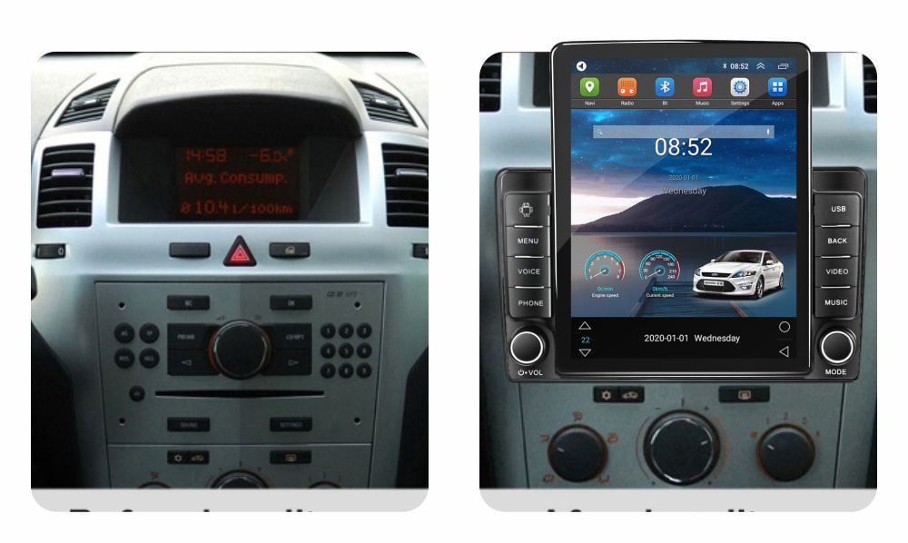 Navigatie dedicata cu Android Opel Zafira B 2005 - 2014, 1GB RAM, Radio GPS Dual Zone, Touchscreen IPS 9.7