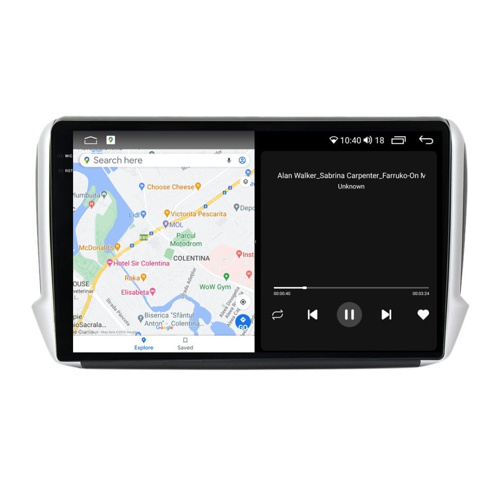 Navigatie dedicata cu Android Peugeot 2008 I 2013 - 2019, 8GB RAM, Radio GPS Dual Zone, Display 2K QLED 10.36