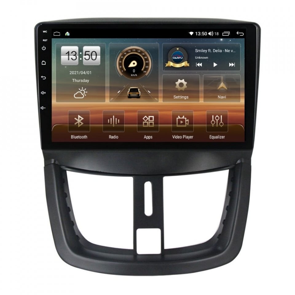 Navigatie dedicata cu Android Peugeot 207 2006 - 2015, 4GB RAM, Radio GPS Dual Zone, Display HD QLED 9