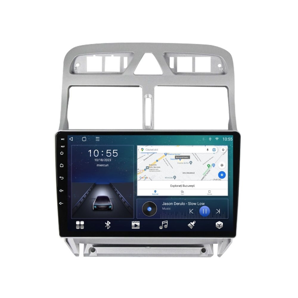 Navigatie dedicata cu Android Peugeot 307 2000 - 2013, 3GB RAM, Radio GPS Dual Zone, Display HD QLED 9