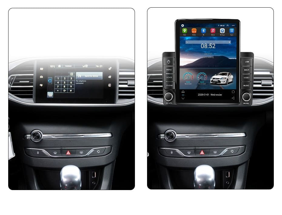 Navigatie dedicata cu Android Peugeot 308 II 2013 - 2021, 1GB RAM, Radio GPS Dual Zone, Touchscreen IPS 9.7