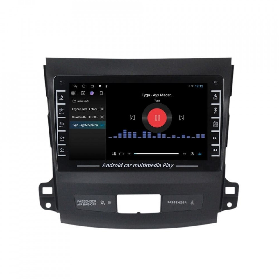 Navigatie dedicata cu Android Peugeot 4007 2007 - 2013, 1GB RAM, Radio GPS Dual Zone, Display HD IPS 8