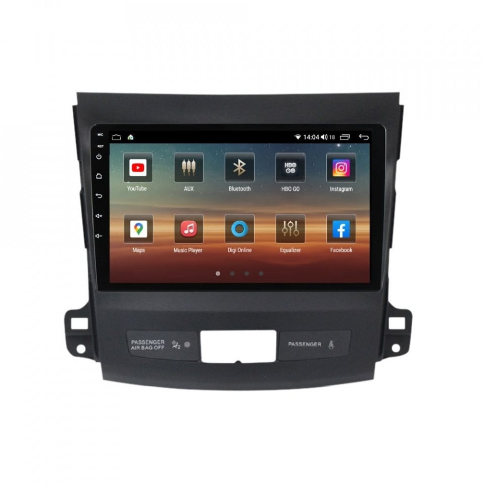 Navigatie dedicata cu Android Peugeot 4007 2007 - 2013, 4GB RAM, Radio GPS Dual Zone, Display HD QLED 9