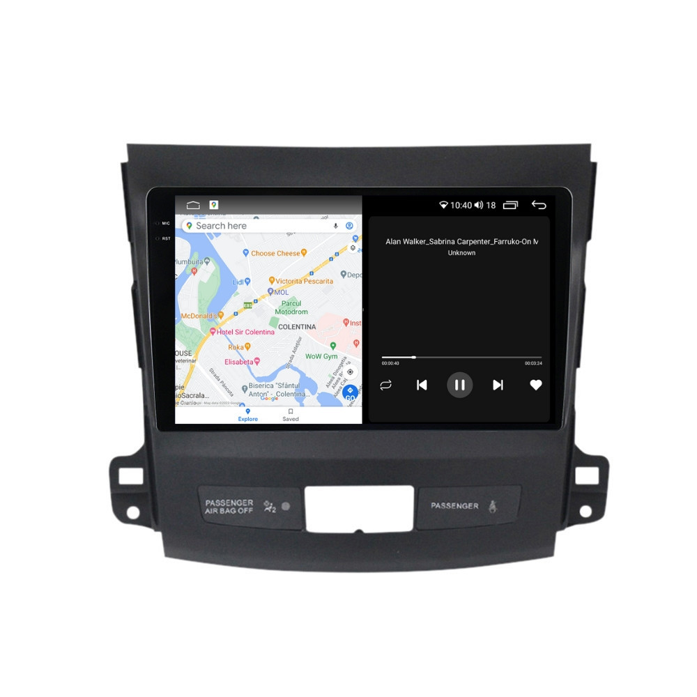 Navigatie dedicata cu Android Peugeot 4007 2007 - 2013, 8GB RAM, Radio GPS Dual Zone, Display 2K QLED 9.5