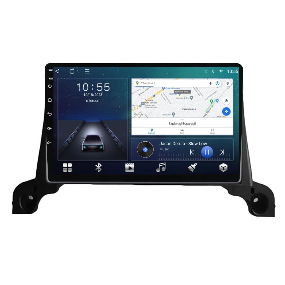 Navigatie dedicata cu Android Peugeot 5008 2017 - 2020, 3GB RAM, Radio GPS Dual Zone, Display HD QLED 9