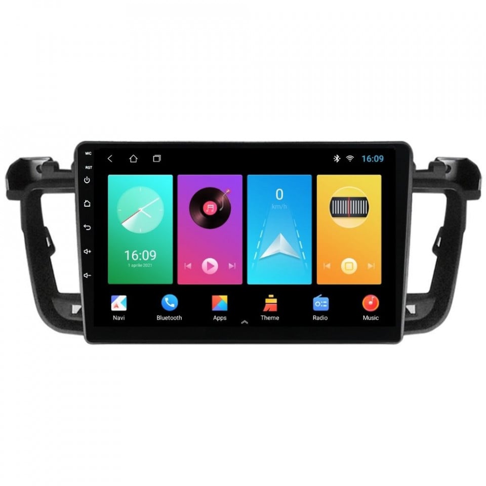 Navigatie dedicata cu Android Peugeot 508 I 2010 - 2018, 1GB RAM, Radio GPS Dual Zone, Display HD IPS 9