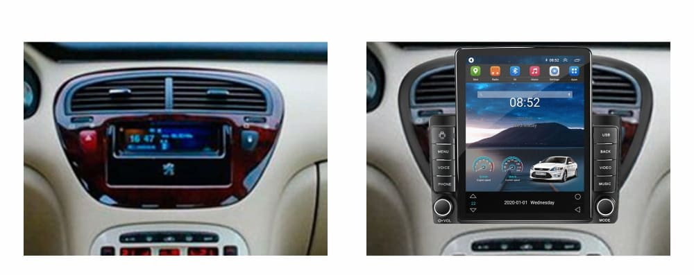 Navigatie dedicata cu Android Peugeot 607 2004 - 2011, 1GB RAM, Radio GPS Dual Zone, Touchscreen IPS 9.7