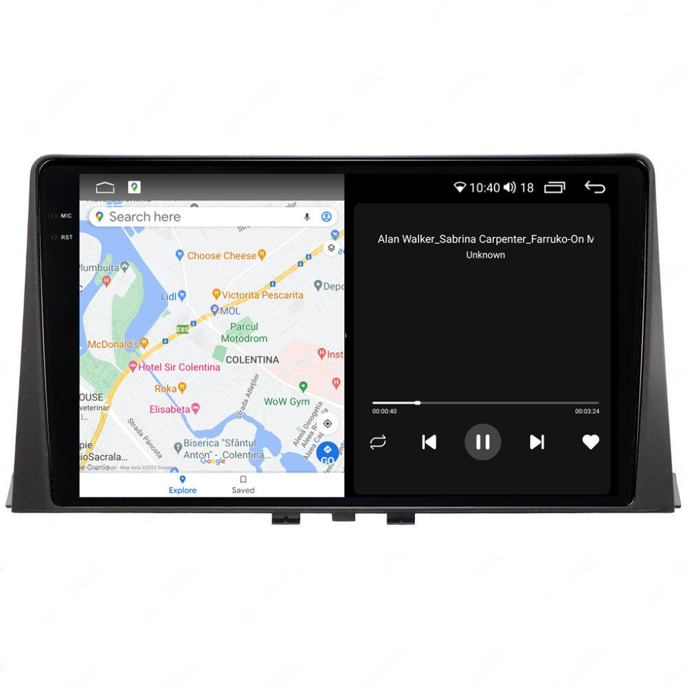 Navigatie dedicata cu Android Peugeot Partner dupa 2018, 4GB RAM, Radio GPS Dual Zone, Display 2K QLED 10.36