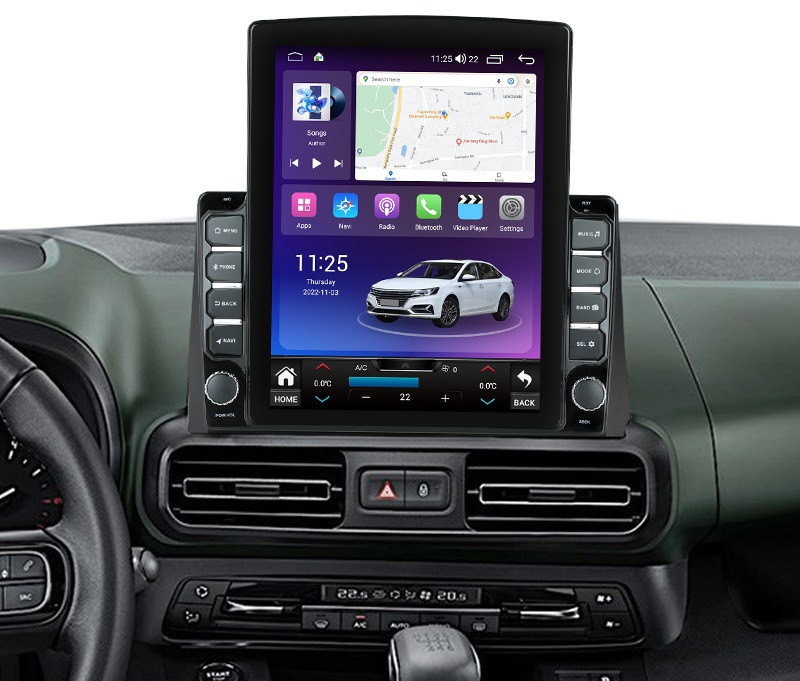 Navigatie dedicata cu Android Peugeot Partner dupa 2018, 8GB RAM, Radio GPS Dual Zone, Touchscreen IPS 9.7