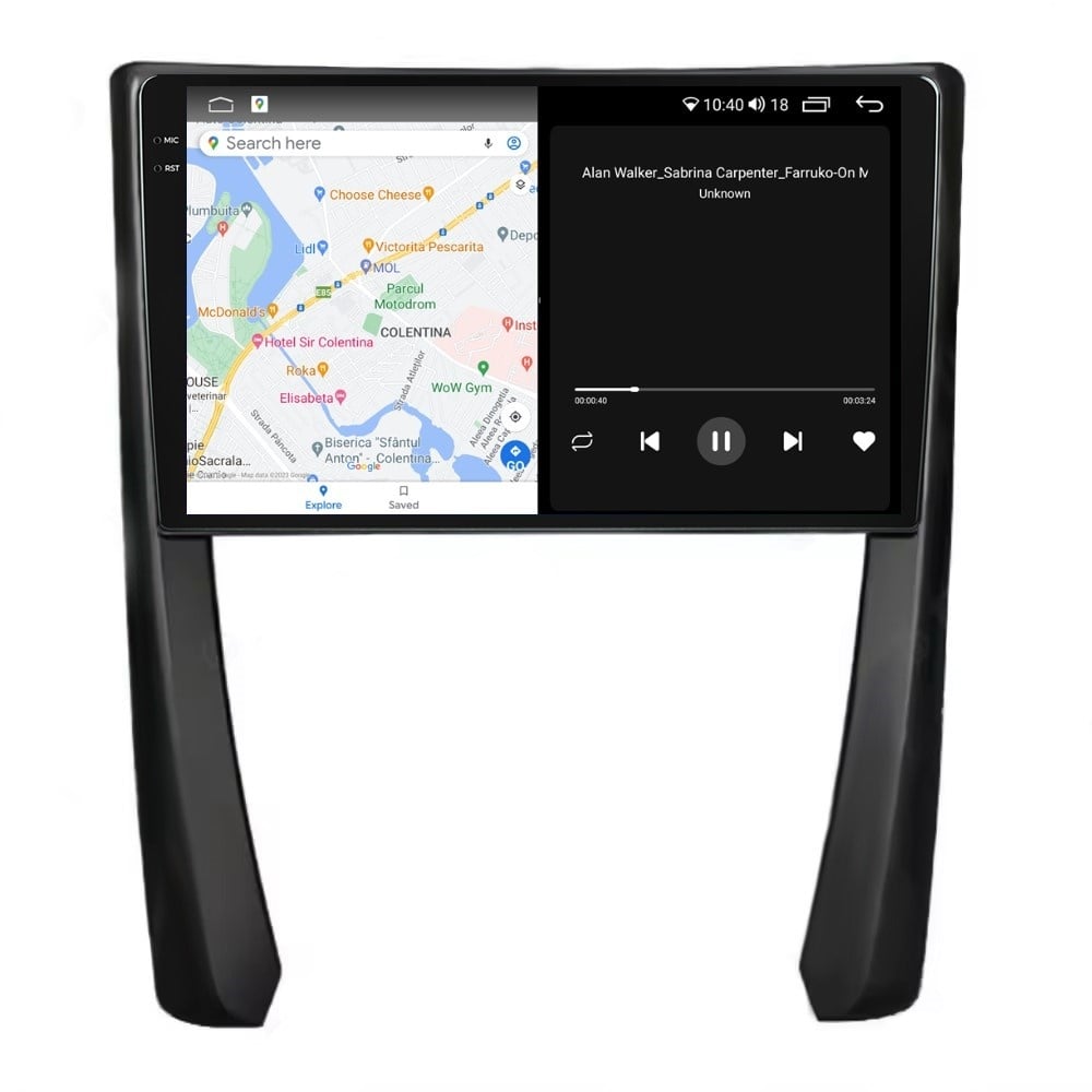 Navigatie dedicata cu Android Porsche 911 2009 - 2013, 8GB RAM, Radio GPS Dual Zone, Display 2K QLED 9.5