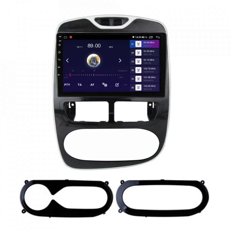 Navigatie dedicata cu Android Renault Clio IV 2012 - 2019, 6GB RAM, Radio GPS Dual Zone, Display HD QLED 10