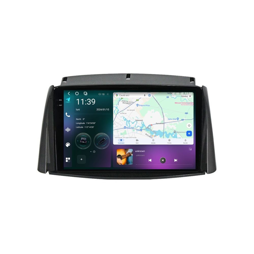 Navigatie dedicata cu Android Renault Koleos 2008 - 2016, 12GB RAM, Radio GPS Dual Zone, Display 2K QLED 9.5