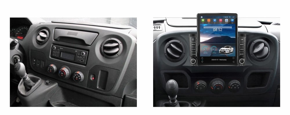 Navigatie dedicata cu Android Renault Master III 2010 - 2019, 1GB RAM, Radio GPS Dual Zone, Touchscreen IPS 9.7