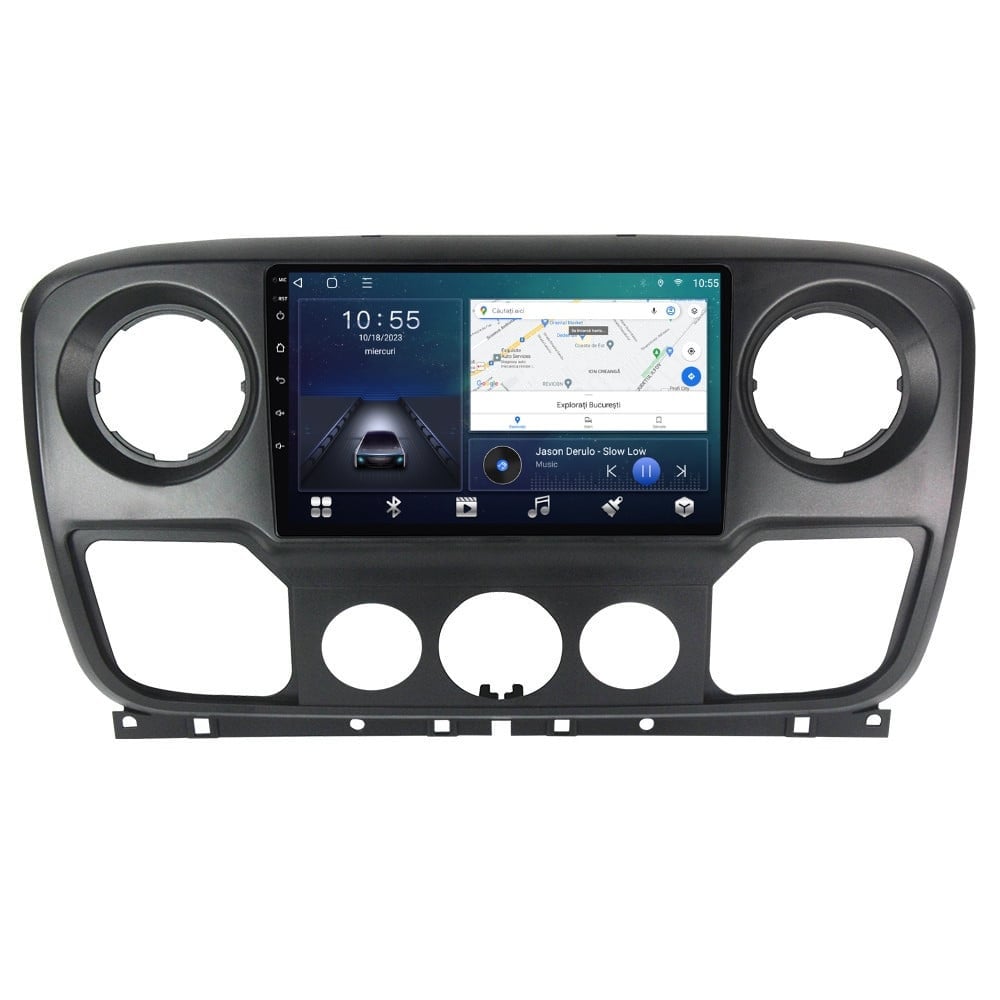 Navigatie dedicata cu Android Renault Master III 2010 - 2019, 3GB RAM, Radio GPS Dual Zone, Display HD QLED 10