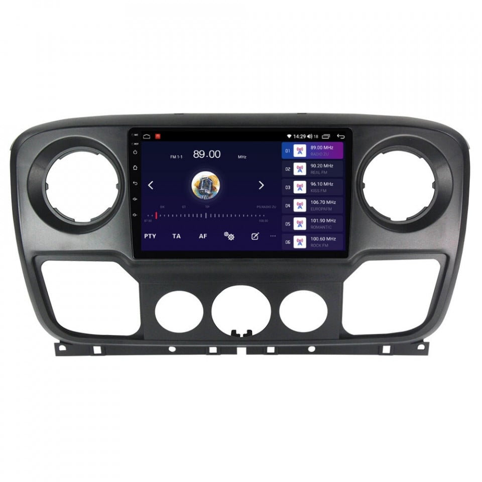 Navigatie dedicata cu Android Renault Master III 2010 - 2019, 4GB RAM, Radio GPS Dual Zone, Display HD QLED 10