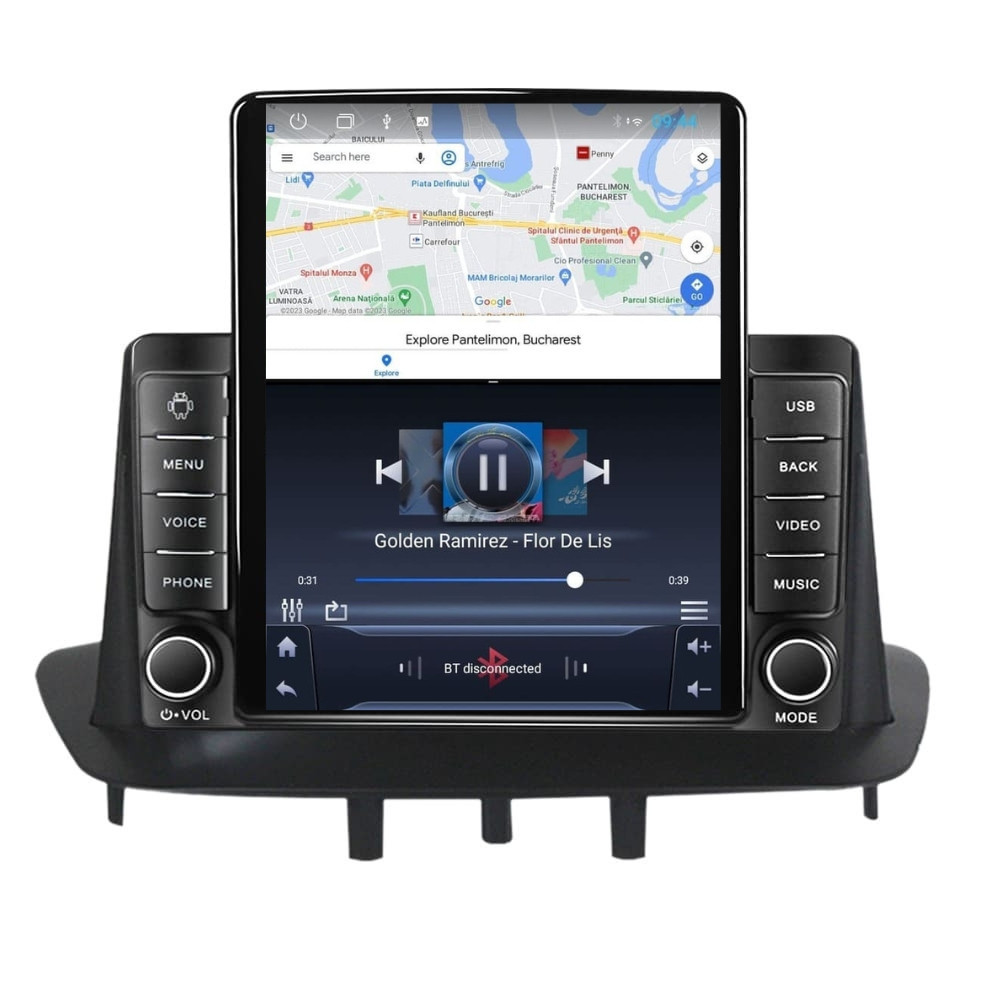 Navigatie dedicata cu Android Renault Megane III 2009 - 2016, 2GB RAM, Radio GPS Dual Zone, Touchscreen IPS 9.7