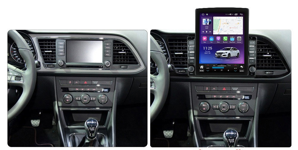 Navigatie dedicata cu Android Seat Leon 5F 2013 - 2020, 4GB RAM, Radio GPS Dual Zone, Touchscreen IPS 9.7