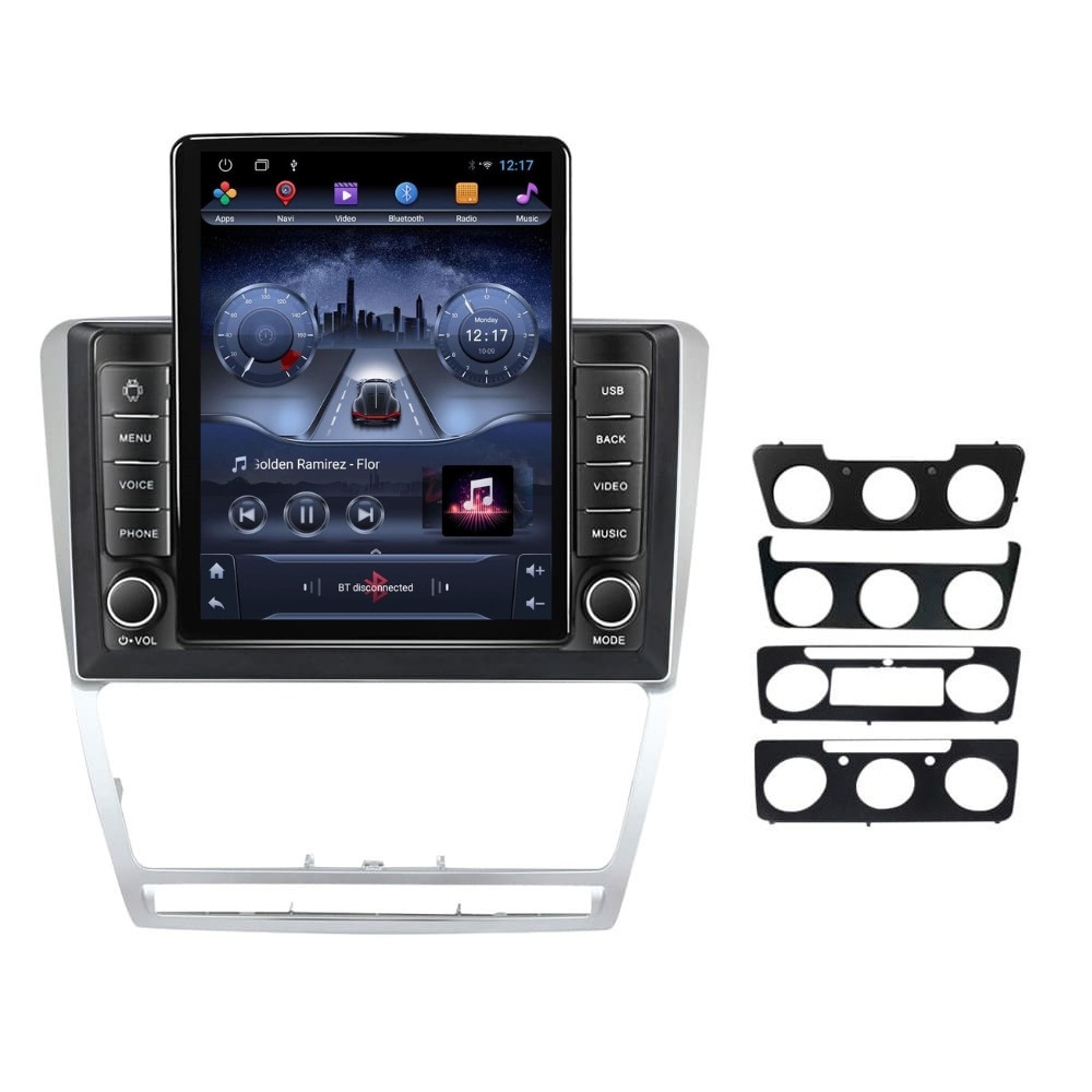 Navigatie dedicata cu Android Skoda Octavia II 2004 - 2013, gri, 2GB RAM, Radio GPS Dual Zone, Touchscreen IPS 9.7