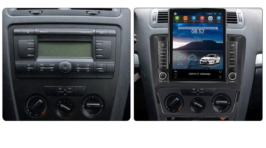 Navigatie dedicata cu Android Skoda Octavia II 2009 - 2013, negru, 2GB RAM, Radio GPS Dual Zone, Touchscreen IPS 9.7