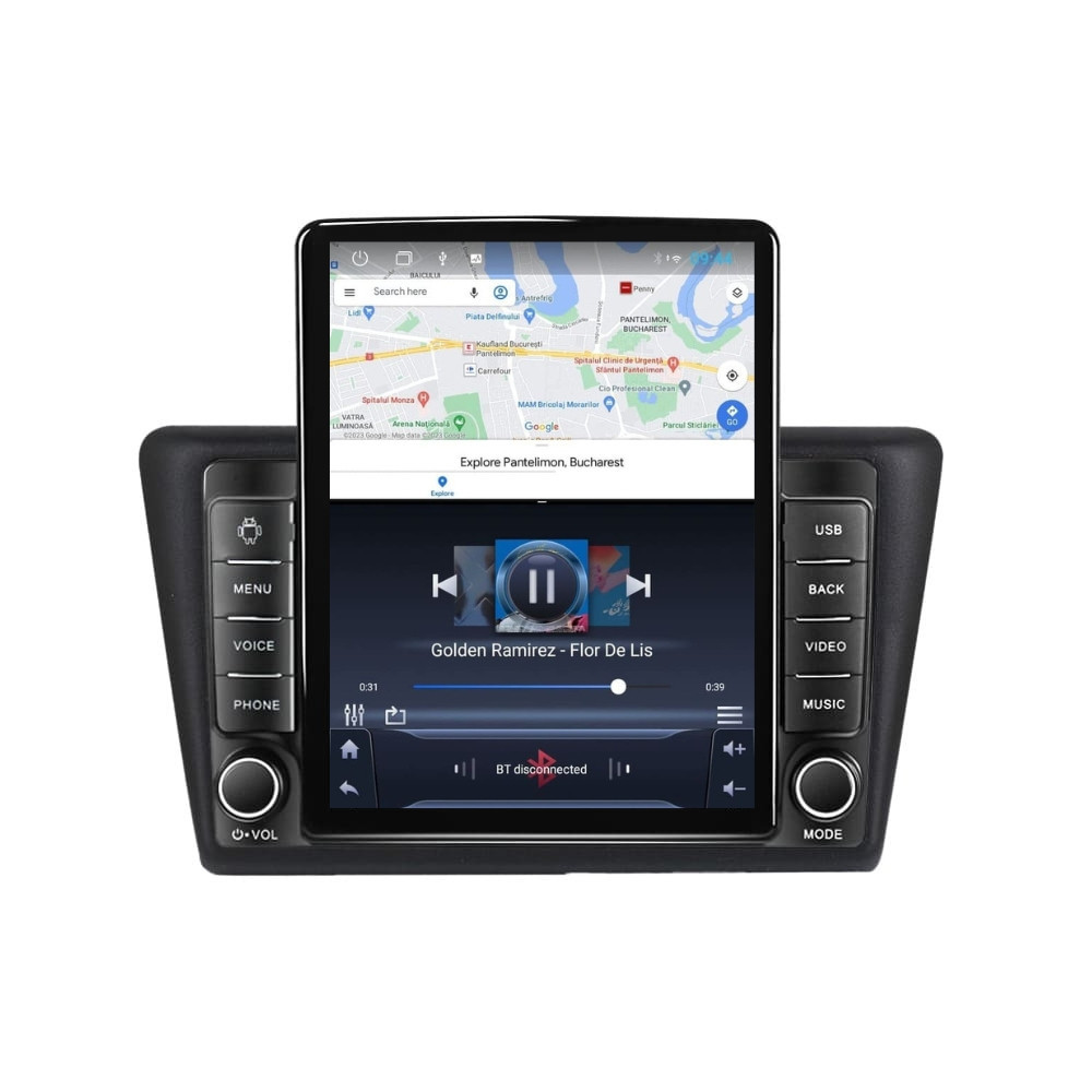 Navigatie dedicata cu Android Skoda Rapid 2011 - 2019, 2GB RAM, Radio GPS Dual Zone, Touchscreen IPS 9.7