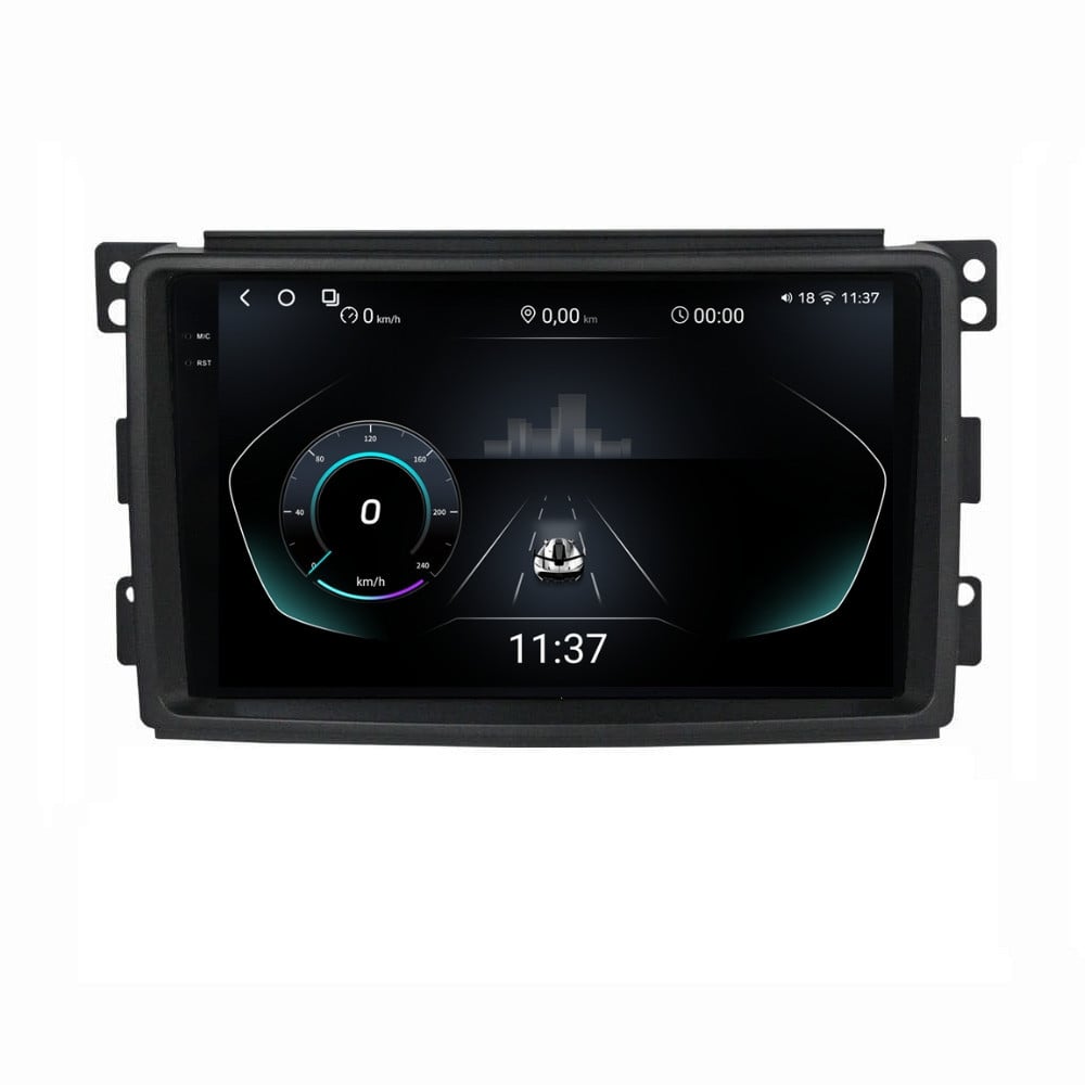 Navigatie dedicata cu Android Smart Fortwo 2007 - 2010, 12GB RAM, Radio GPS Dual Zone, Display 2K QLED 9.5