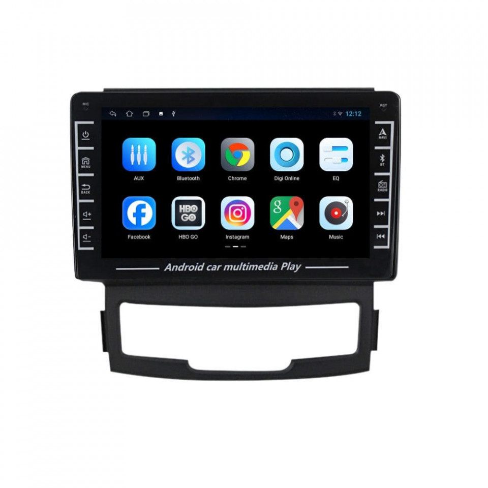 Navigatie dedicata cu Android Ssangyong Korando 2010 - 2013, 1GB RAM, Radio GPS Dual Zone, Display HD IPS 8