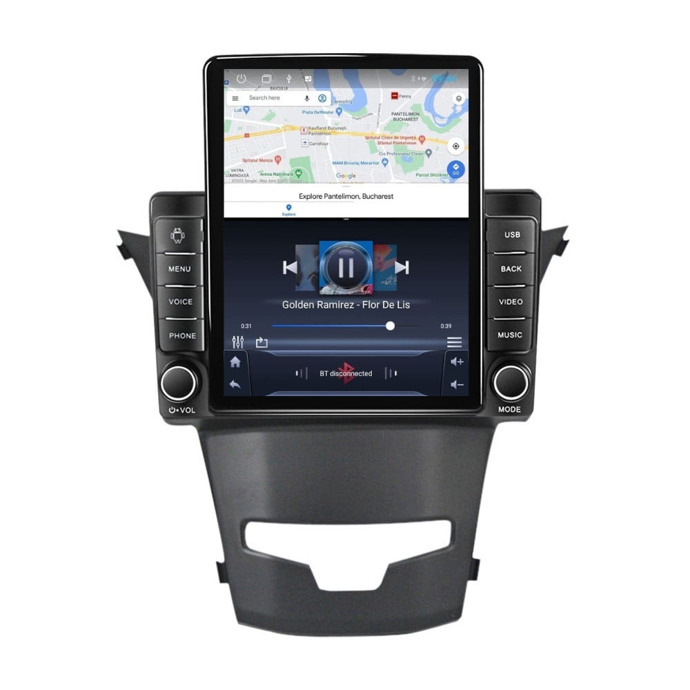 Navigatie dedicata cu Android Ssangyong Korando 2013 - 2019, 2GB RAM, Radio GPS Dual Zone, Touchscreen IPS 9.7