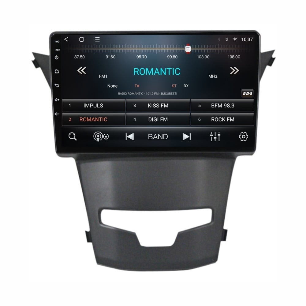 Navigatie dedicata cu Android Ssangyong Korando 2013 - 2019, 3GB RAM, Radio GPS Dual Zone, Display HD QLED 9