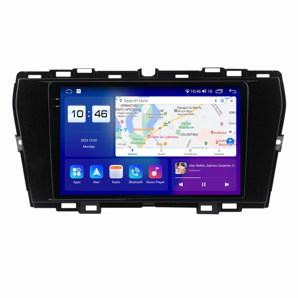 Navigatie dedicata cu Android Ssangyong Tivoli dupa 2020, 8GB RAM, Radio GPS Dual Zone, Display 2K QLED 9.5