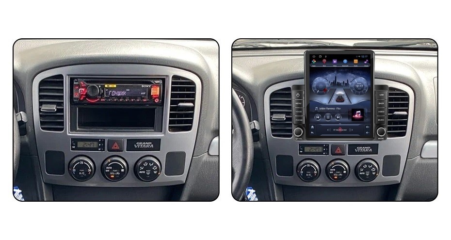 Navigatie dedicata cu Android Suzuki Grand Vitara I XL7 1998 - 2005, 1GB RAM, Radio GPS Dual Zone, Touchscreen IPS 9.7