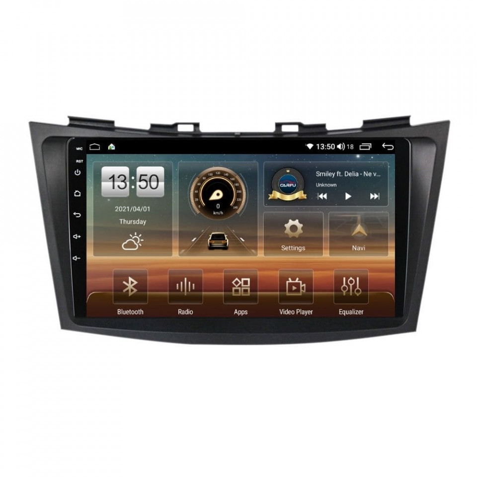 Navigatie dedicata cu Android Suzuki Swift IV 2010 - 2017, 4GB RAM, Radio GPS Dual Zone, Display HD QLED 9