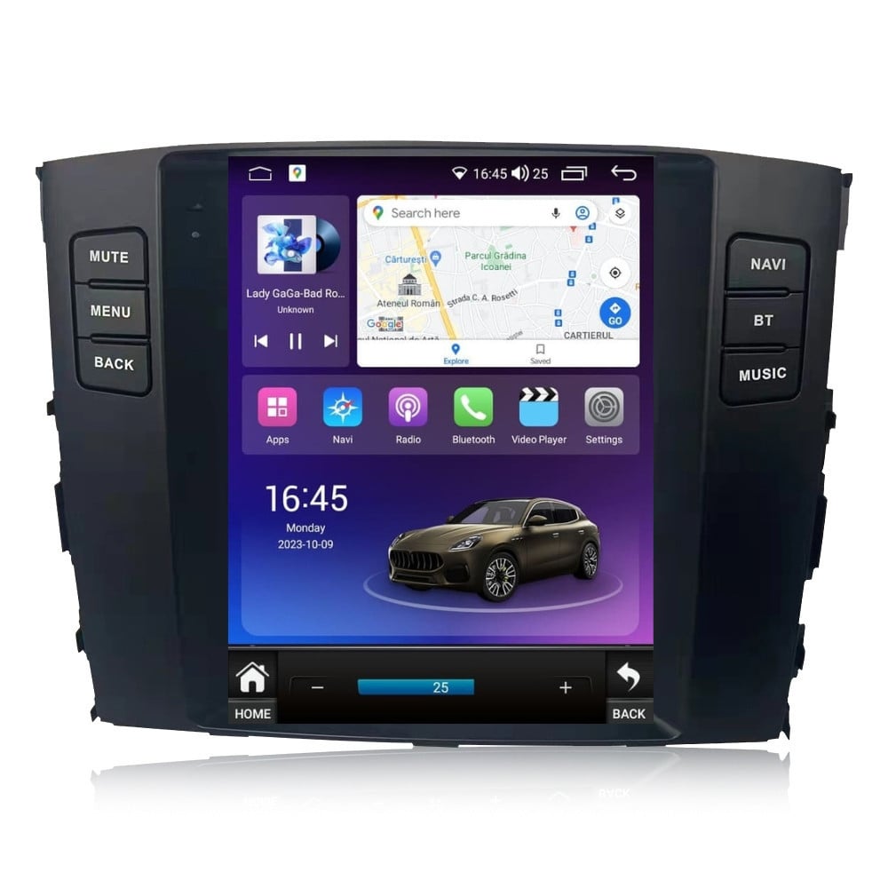 Navigatie dedicata cu Android tip tesla Mitsubishi Pajero IV 2006 - 2018, 8GB RAM, Radio GPS Dual Zone, Touchscreen IPS 9.7