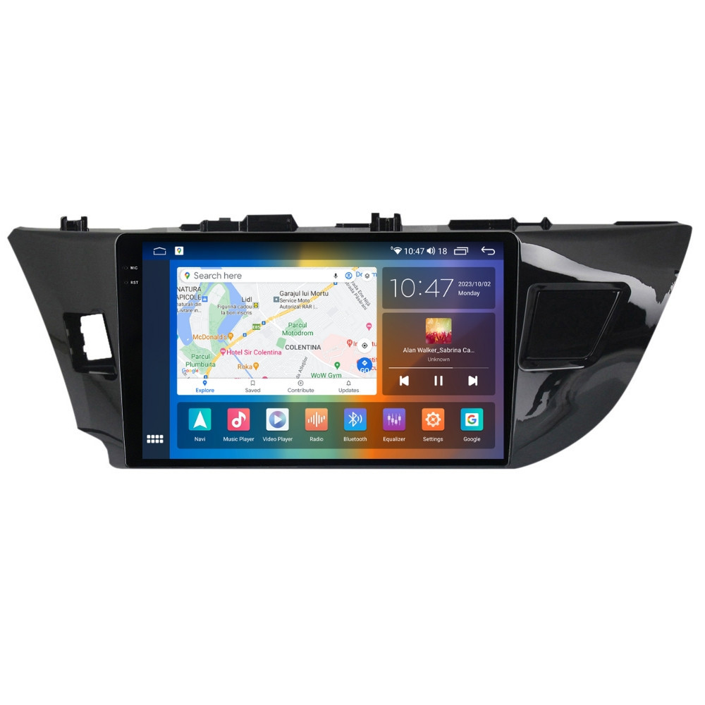 Navigatie dedicata cu Android Toyota Corolla 2013 - 2017, 8GB RAM, Radio GPS Dual Zone, Display 2K QLED 10.36