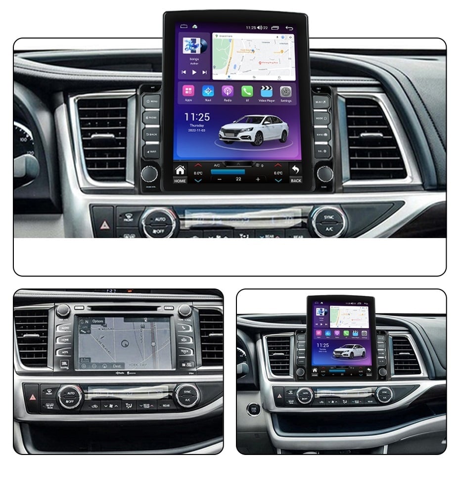 Navigatie dedicata cu Android Toyota Highlander 2013 - 2021, 4GB RAM, Radio GPS Dual Zone, Touchscreen IPS 9.7